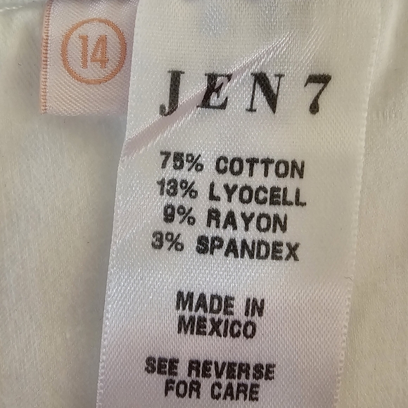 *HP* Jen 7 by 7 for all Mankind Cropped Wide Leg Jeans in White NWT - Picture 10 of 10